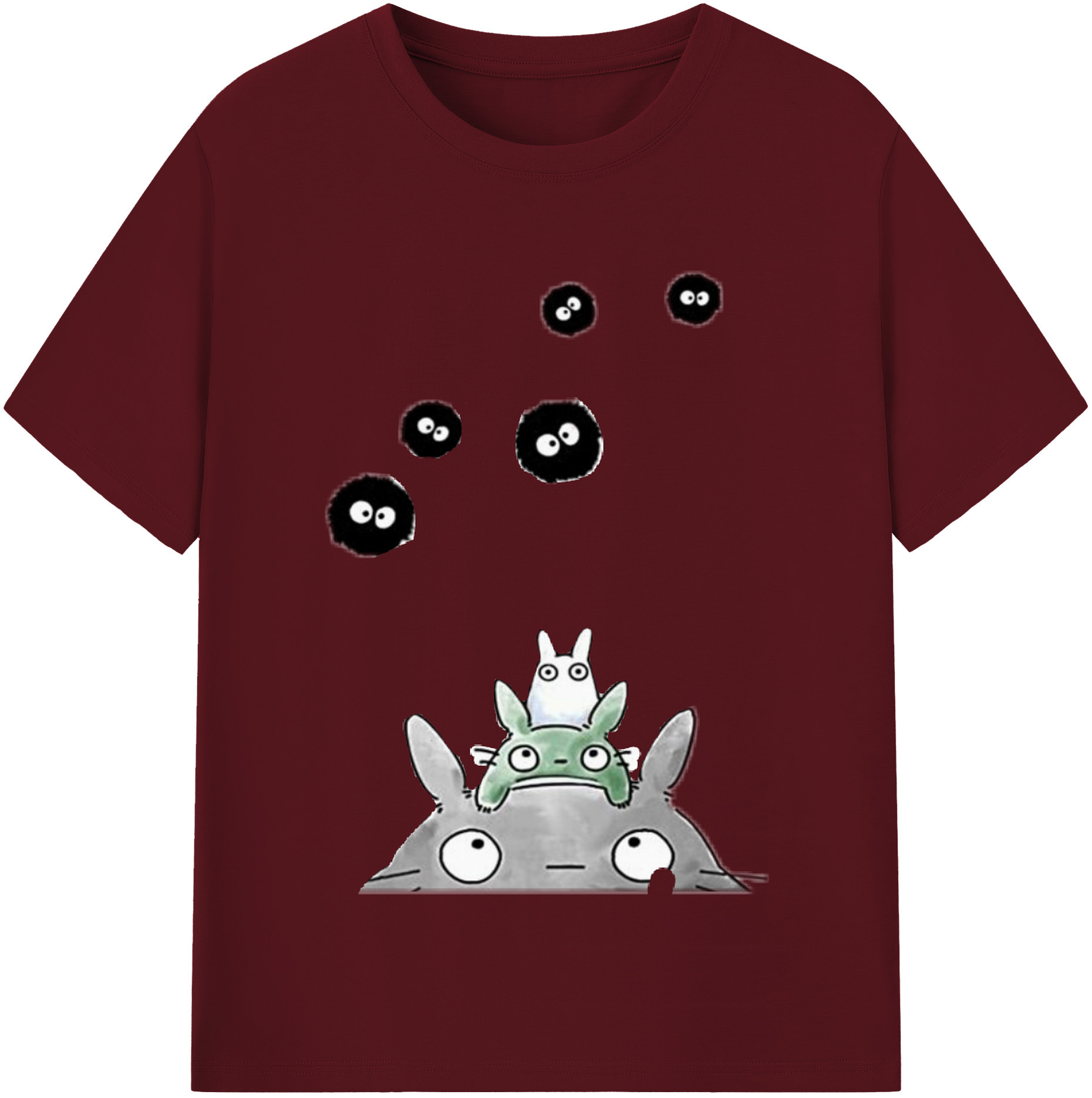 （画像用） となりのトトロ 草壁メイ 草壁サツキ My Neighbor Totoro Satsuki Kusakabe Mei Kusakabe 綿100％半袖Tシャツ（フロントプリント）